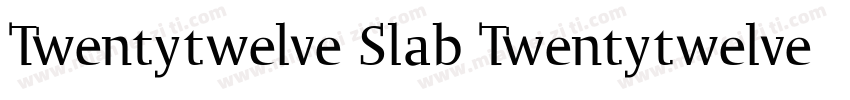 Twentytwelve Slab TwentytwelveSlab字体转换